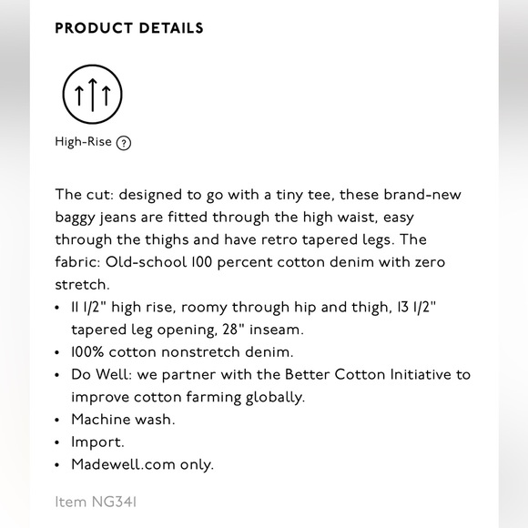 ✨SOLD✨ Madewell • Baggy Tapered Jeans in Dressler Wash - Picture 5 of 8